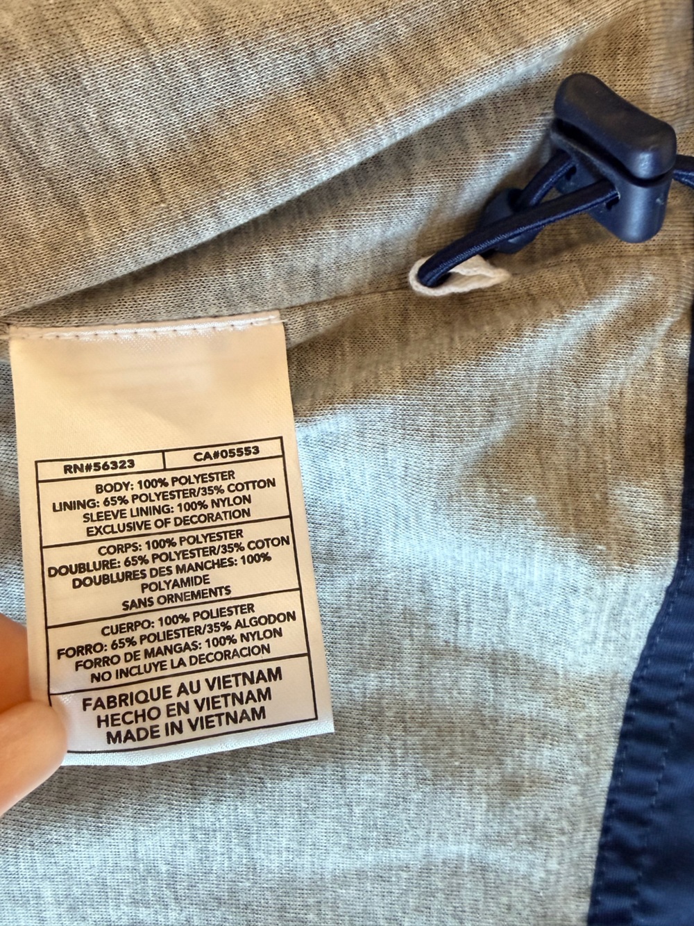 Nike Men's full zip windbreaker water-repellant Jacket, lined, navy blue size L - Picture 7 of 11